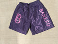 Bankro Purple And Pink Signature Shorts