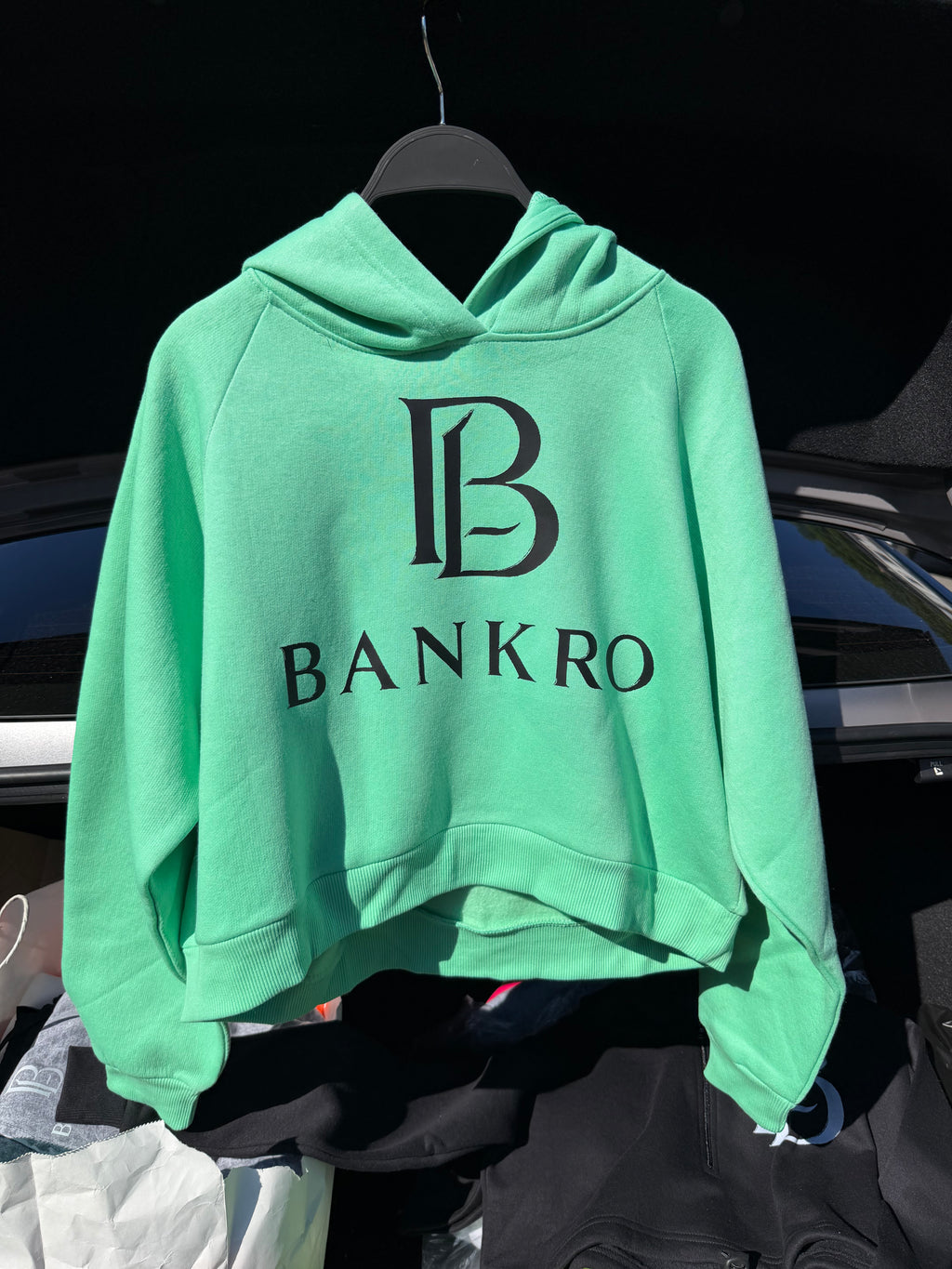 Bankro Oversized cropped long sleeve hoodie
