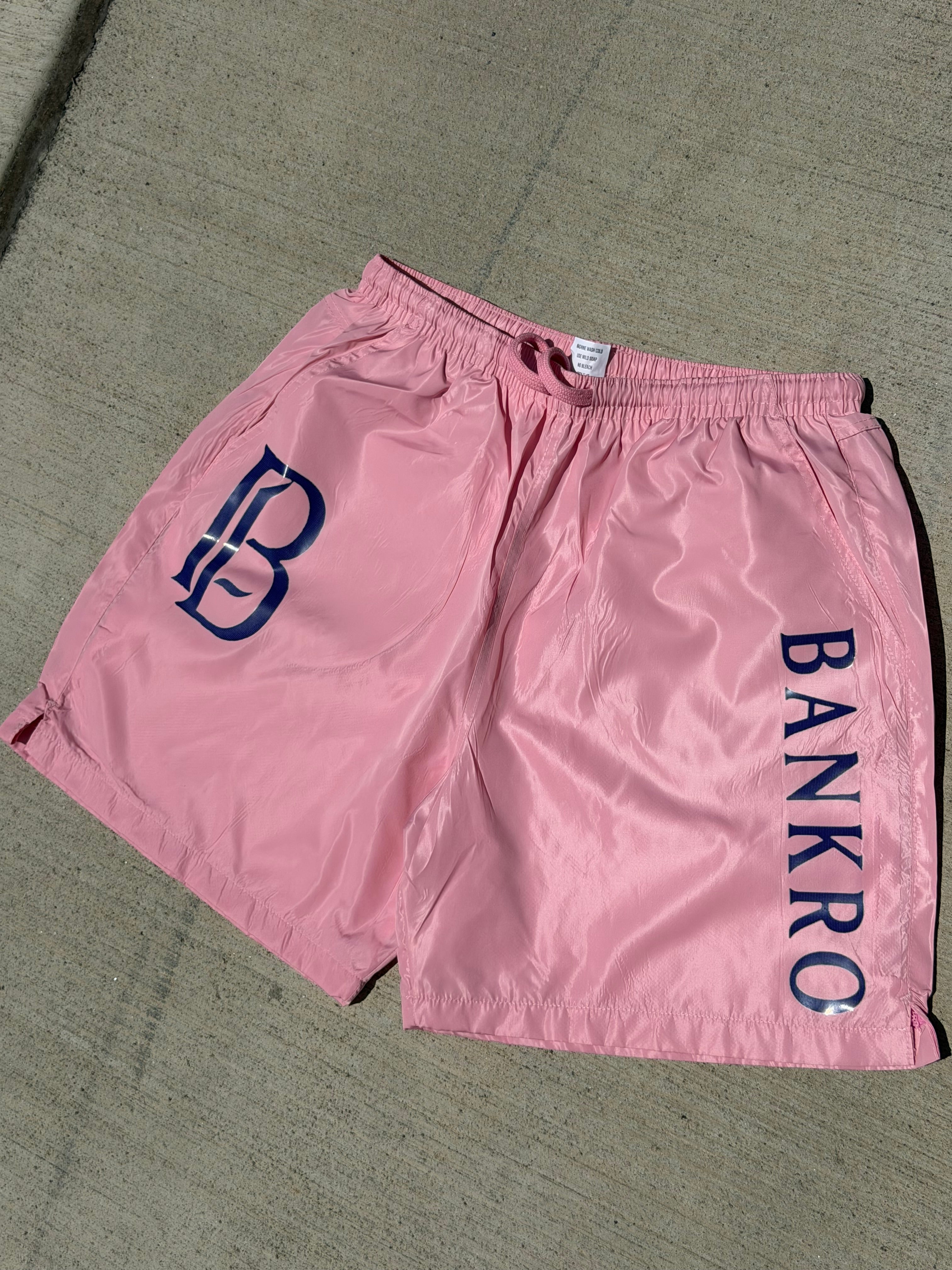 Bankro Pink And Purple Signature Shorts