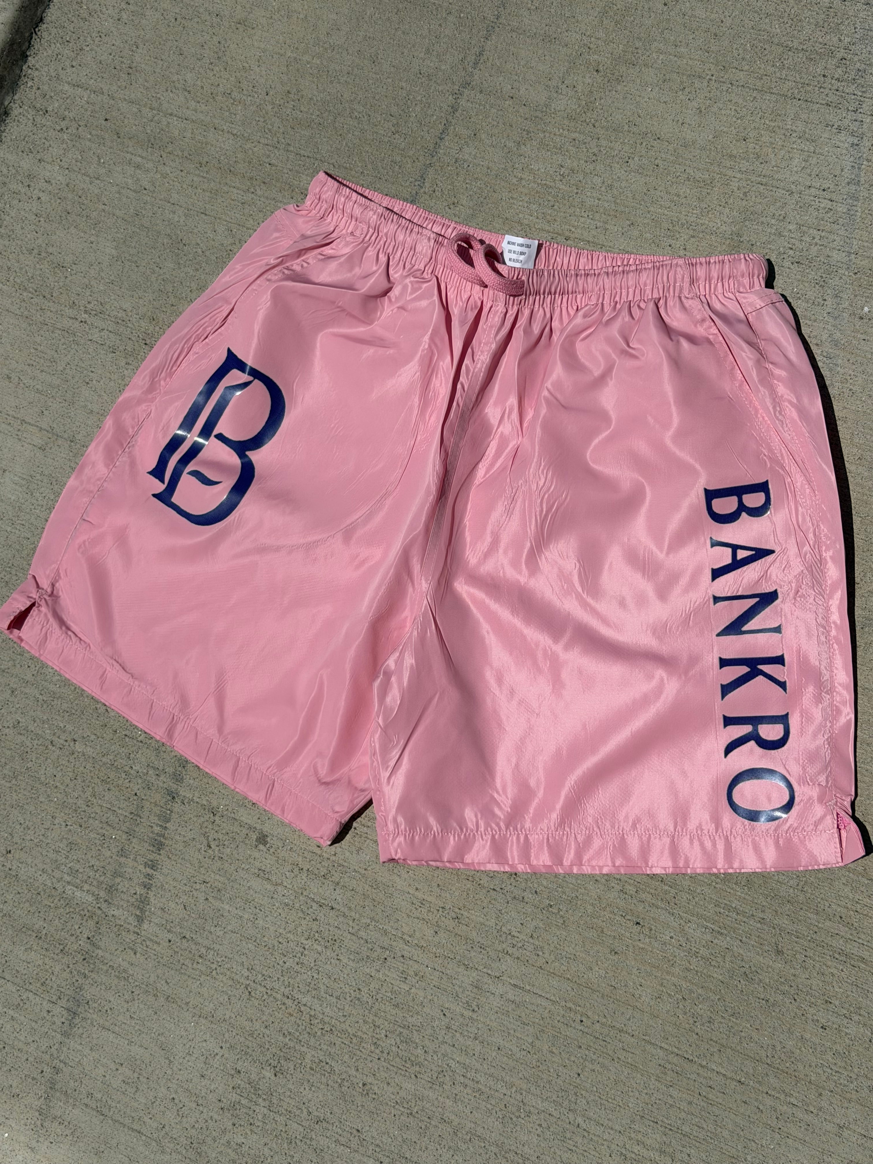 Bankro Pink And Purple Signature Shorts