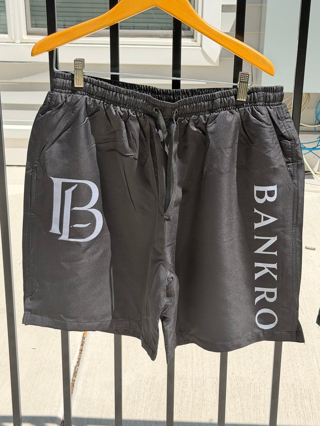Bankro Black And White Signature Shorts