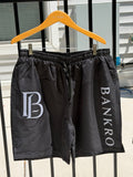 Bankro Black And White Signature Shorts