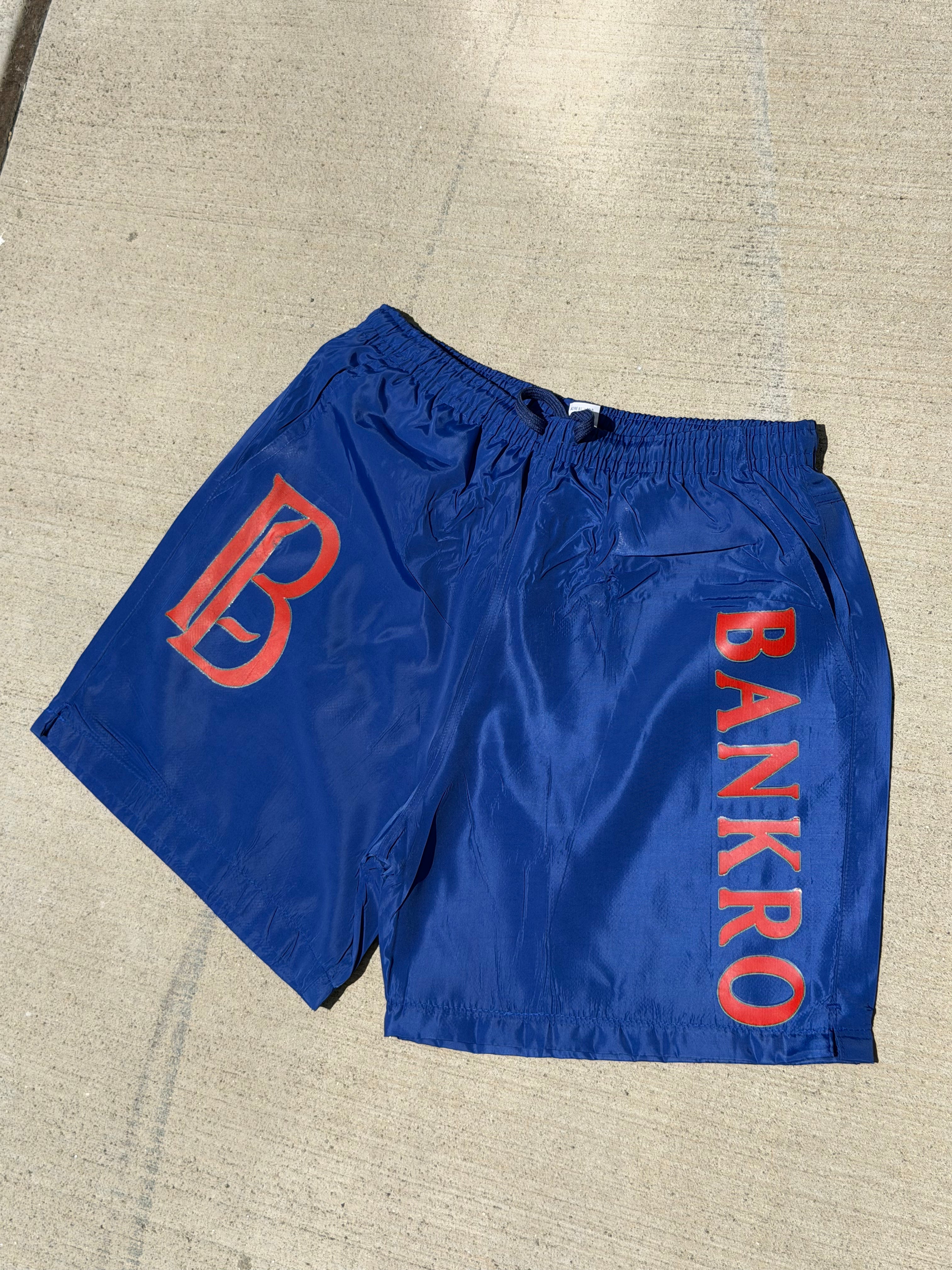Bankro Blue And Orange Signature Shorts