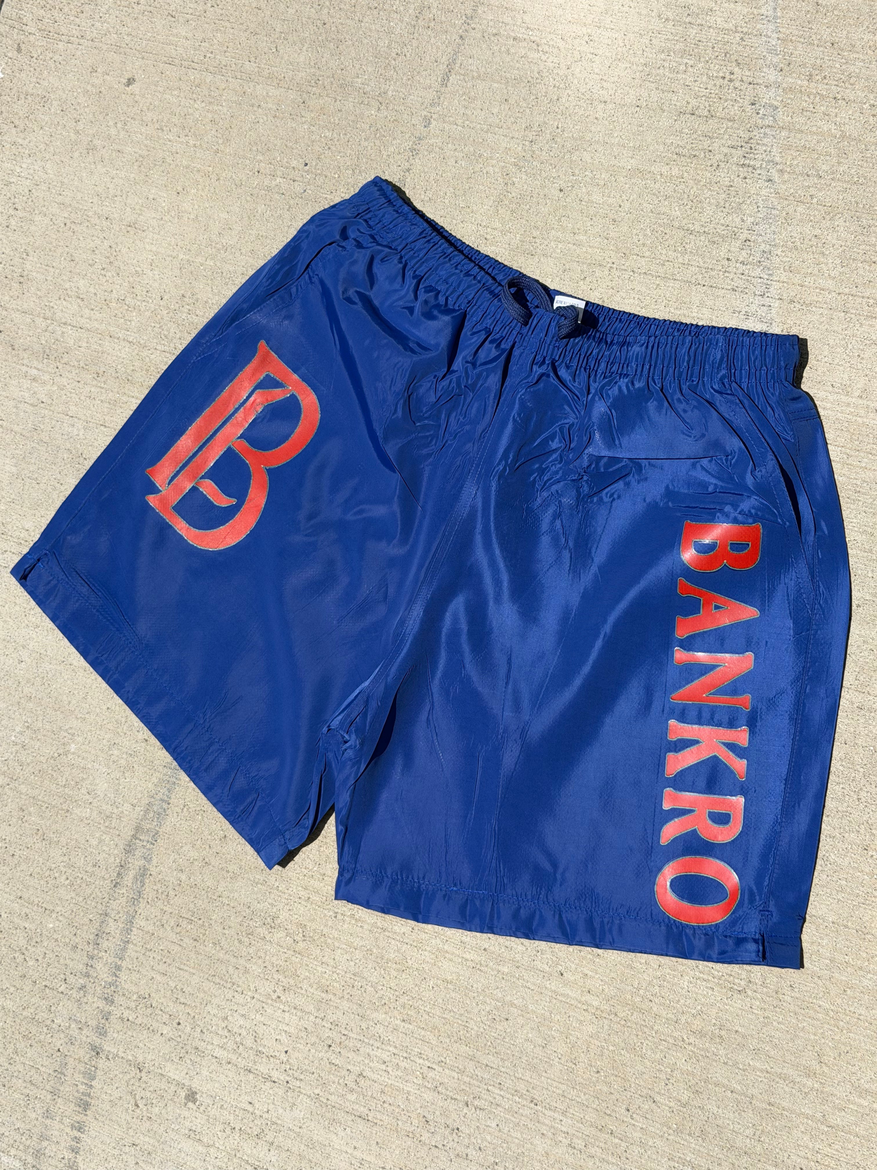 Bankro Blue And Orange Signature Shorts